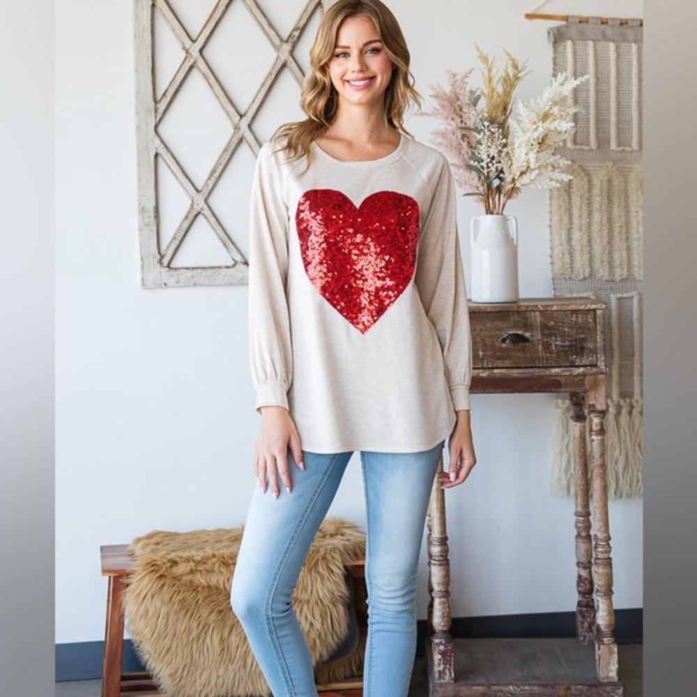 Sequin Heart Top - image 4